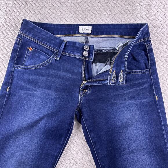 Hudson Womens Sz 27 Dark Wash Signature Bootcut Jeans Flap Pockets 29x34‎ - Picture 3 of 16